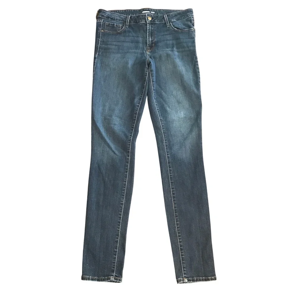 Old Navy Rockstar Super Skinny Jeans Womens 12 Tall Dark Wash Stretch Denim